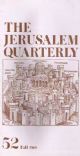The Jerusalem Quarterly ; Number Fifty Two, Fall 1989